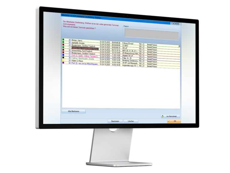 Terminmanagement für Zahnärzte Dampsoft Zahnarzt Software